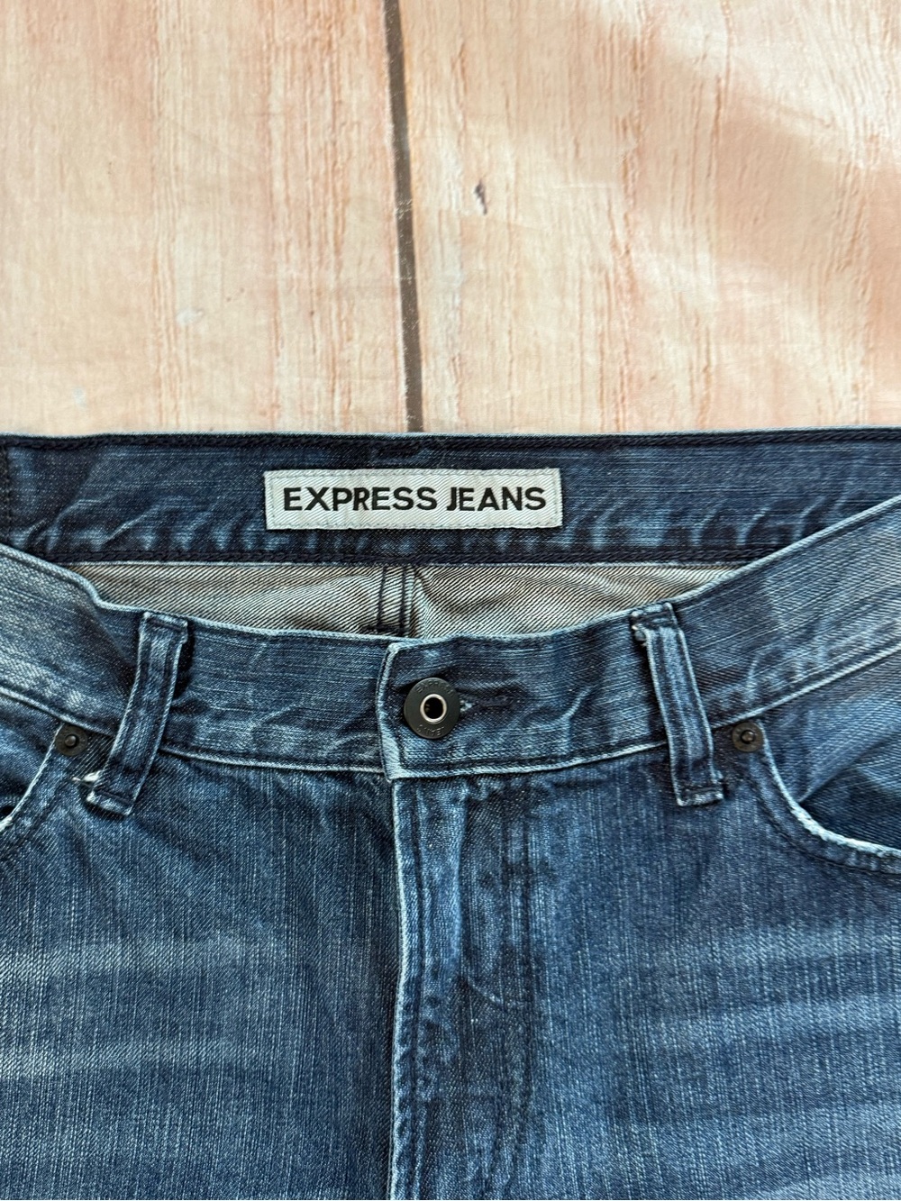 Express Kingston Classic Fit Regular Rise Bootcut Dark Wash Denim Jeans 34X30 - Picture 4 of 12